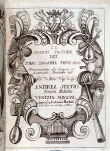 Frontyspicjum Il musico testore Zaccaria Tevo autorstwa Unknown artist