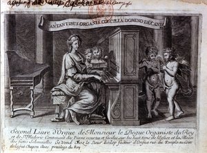 Frontyspicjum drugiej księgi organowej p. Nicolasa Lebègue