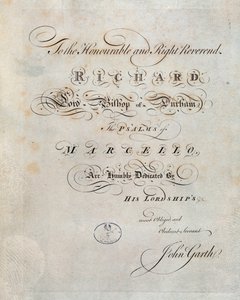 Frontyspis „Psalmów”” Benedetto Marcello autorstwa Unknown artist
