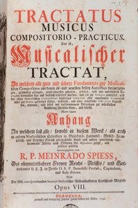 Frontyspis Tractatus musicus autorstwa Meinrada Spiess autorstwa Unknown artist
