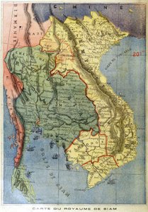 Mapa geograficzna królestwa Syjamu - w „Le petit journal”” autorstwa Unknown artist