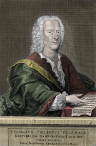 Georg Philipp Telemann (1681-1767), niemiecki kompozytor. autorstwa Unknown artist