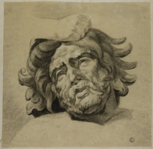 Ręka Centaura chwytająca głowę Lapith (na podstawie jednej z metop z Partenonu, British Museum) autorstwa Unknown artist