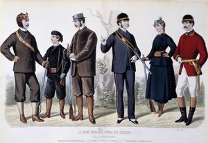 Stroje myśliwskie, „Le Journal des tailors”” autorstwa Unknown artist