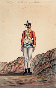Oficer indyjski, armia bengalska, 1805 ok autorstwa Unknown artist