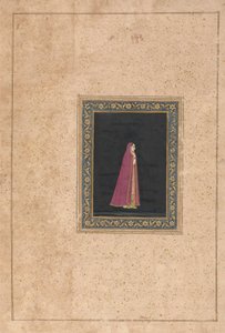 Mulher indiana em vestido vermelho e dourado autorstwa Unknown artist