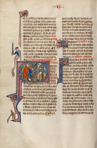 Initial S: Dwóch mężczyzn walczących na miecze autorstwa Unknown artist
