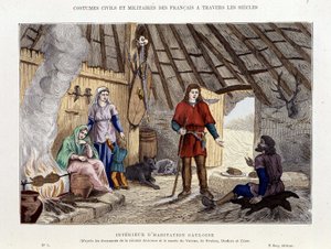 Wnętrze zabudowy galijskiej – we „Francji i Francuzach przez wieki”” autorstwa Unknown artist
