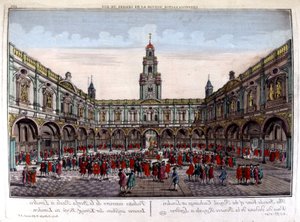 Wnętrze Royal London Stock Exchange - widok optyczny autorstwa Unknown artist