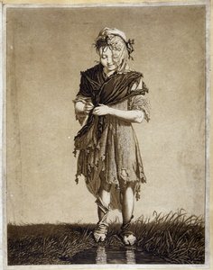 Irlandzka dziewczyna - grawer autorstwa Unknown artist
