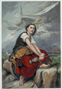 Joanna słyszy swoje niebiańskie głosy: archanioł św. Michał, św. Katarzyna i św. Małgorzata polecili mu udać się do Francji, aby pomóc królowi i zapewnił, że Bóg mu pomoże – w „Jannie d
