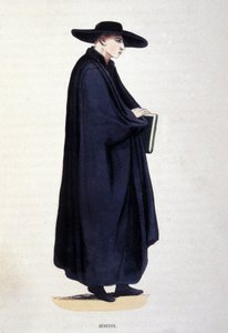 Jezuita. Rycina z albumu na zakony, Paryż autorstwa Unknown artist