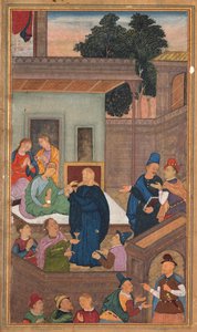 Jezus wskrzesza córkę Jaira z martwych z Zwierciadła Świętości (Mir’at al-quds) Ojca Hieronima Ksawerego autorstwa Unknown artist