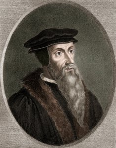 Jan Kalwin - Jean Calvin 1509-1564 - rycina - XIX wiek autorstwa Unknown artist