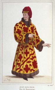 Jan bez strachu (1371-1419), książę Burgundii. Grawerowanie z 1830 r autorstwa Unknown artist