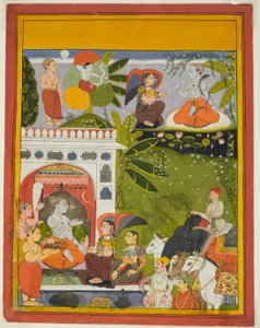 Kama strzela miłosną strzałą do Śiwy, z kopii Pieśni Gauri (Gita-Gauri) autorstwa Unknown artist