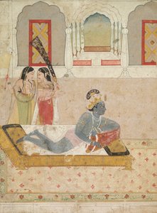Kryszna czeka na Radha autorstwa Unknown artist