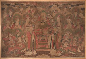 Bodhisattwa Ksitigarbha ze zgromadzeniem autorstwa Unknown artist
