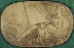 La Peinture (alegoria, obraz dekoracyjny dla hotelu La Rivière w Canillac) autorstwa Unknown artist