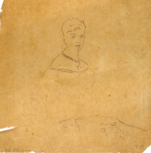 Dama w sukni wieczorowej z figurą Wenus z Milo autorstwa Unknown artist