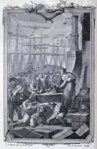 Handel z koloniami (w tym kawa) - w „”Filozofii i polityce europejskich establishmentów oraz handlu z dwoma Indiami”” autorstwa GT Raynala, wyd. Pellet, Genewa autorstwa Unknown artist