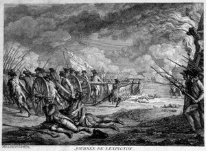Dzień Lexington (Massachusetts, USA), 19 kwietnia autorstwa Unknown artist