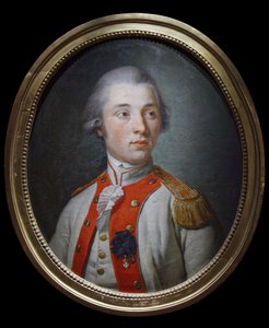 Porucznik w pułku piechoty Artois, ok. 1780 (olej na płótnie) autorstwa Unknown artist