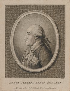 Generał dywizji Baron Steuben (akwaforta) autorstwa Unknown artist