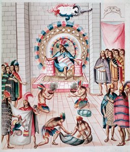 Składanie ofiar królowi (Akwarela, ok. 1770-1780) autorstwa Unknown artist