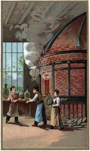 Produkcja porcelany: gotowanie. Chromolitografia z końca XIX wieku autorstwa Unknown artist