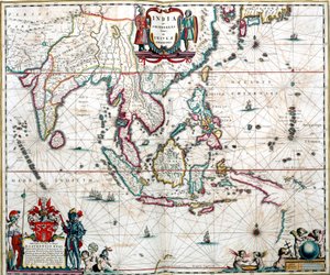 Mapa Azji z atlasu Blaeu autorstwa Unknown artist