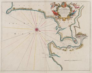 Mapa portu Kingsale (kolorowa akwaforta) autorstwa Unknown artist