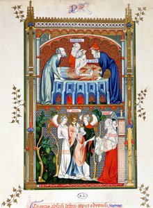 Męczeństwo św. Denisa, chromolitografia wg dokumentów z XV wieku. autorstwa Unknown artist