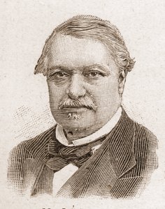 Członkowie Akademii Francuskiej w 1895 r.: portret Leona Saya (1826-1896), francuskiego ekonomisty i polityka. autorstwa Unknown artist