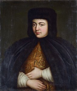 Natalia Kirillovna Narychkina - Portret carycy Natalia Naryszkina (1651-1694), Anonim. Olej na płótnie, II poł. XVIII w., Państwowe Muzeum Architektury, Historii i Sztuki, Vladimir autorstwa Unknown artist
