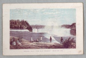 Niagara Falls from Point Prospect – strona amerykańska z The Falls of Niagara: Being a Complete Guide autorstwa Unknown artist