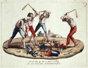 Noc z 4 na 5 sierpnia 1789, czyli patriotyczne delirium, koniec XVIII wieku autorstwa Unknown artist