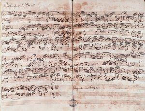Strona Preludium w C w Klawie grzecznym Jana Sebastiana Bacha autorstwa Unknown artist