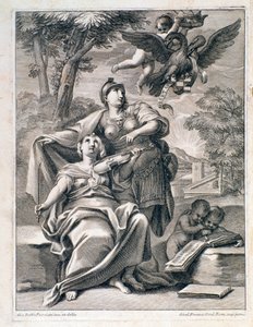 Strona frontyspisu partytury muzycznej „” Opus 1”” (12 dużych koncertów) Pietro Locatelli (1695-1764) – Nuty do „” 12 Grossos concertos” Locatelli 1721 Bolonia, miejskie muzeum muzyczne autorstwa Unknown artist