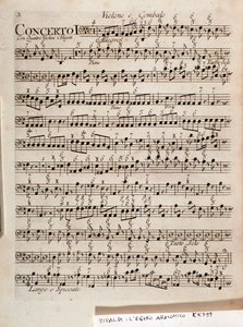 Strona muzycznej partytury The Harmonic Star, Op 3 (Harmonic Inspiration) autorstwa Antonio Vivaldi autorstwa Unknown artist