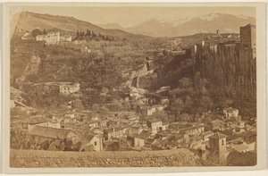 [Panoramiczny widok otaczający Alhambrę]. autorstwa Unknown artist