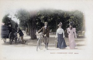 Paryż, deptak sous bois - pocztówka, koniec XIX wieku autorstwa Unknown artist