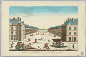 Peep-show, widok perspektywiczny Place Dauphine w Paryżu, od strony Rue de Harlay, nr 162 autorstwa Unknown artist