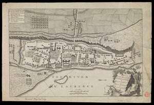 Plan miasta i fortyfikacji Montral lub Villa Marie w Kanadzie autorstwa Unknown artist