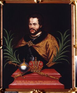 Portret cara Iwana V Aleksiejewicza (1666-1696) (Portret cara Iwana V Aleksiejewicza). Anonimowe malowanie. olej na płótnie autorstwa Unknown artist