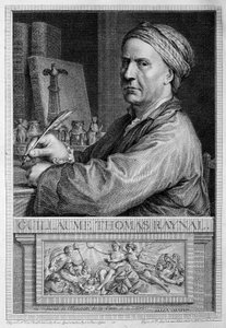 Frontyspisowy portret Raynala - w „” Filozoficznej i politycznej historii osadnictwa europejskiego i handlu w dwóch indeksach”” Guillaume Thomas Raynal. autorstwa Unknown artist