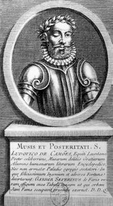 Portret w medalionie autorstwa Luisa de Camoens (1524-1580) - grawer autorstwa Unknown artist