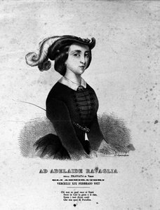 Portret Adelaide Ravaglii w przedstawieniu opery „Traviata” Giuseppe Verdiego z 1857 roku. autorstwa Unknown artist