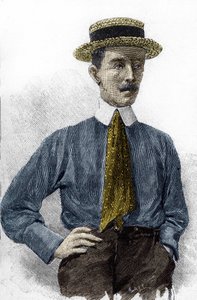 Portret Alberto Santosa-Dumonta (1873-1932), brazylijskiego artysty lotniczego. autorstwa Unknown artist