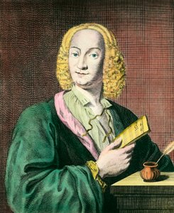 Portret Antonio Vivaldiego (1678-1741), włoskiego kompozytora. Rycina z XVIII wieku. Prywatna kolekcja autorstwa Unknown artist